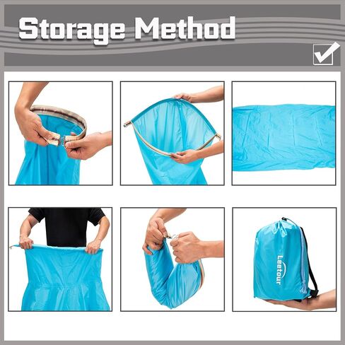 كرسي أريكة هوائي قابل للنفخ من Helasdvt، أريكة محمولة قابلة للنفخ مقاومة للماء، خفيفة الوزن وسهلة التركيب، أرجوحة هوائية، أريكة قابلة للنفخ للتخييم في الهواء الطلق، الشاطئ، المهرجانات، السفر (برتقالي، 3 * 6) in Kuwait