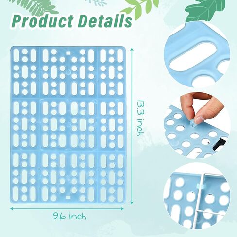 Haull 16 Pcs Plastic Rabbit Cage Mat, Rabbit Floor Mat Small Animal Feet Pad Cage Resting Mat, Pads for PET Hamster Rat Chinchilla Guinea Pig, Bunny Cage Mat 13.3 x 9.6 Inch(Pink) in Kuwait
