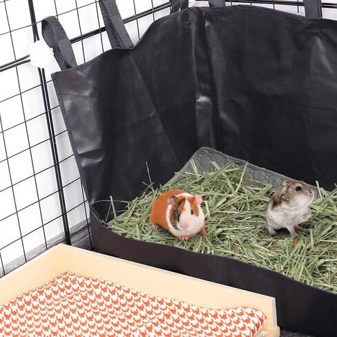 وحدة تغذية تبن خنزير غينيا مع وسادة ماصة | تعظيم الغرائز الطبيعية وتقليل الفوضى | دائم 600D أكسفورد القماش القش حقيبة المغذية حامل لخنازير غينيا الهامستر الأرانب قفص بطانة الملحقات in Kuwait