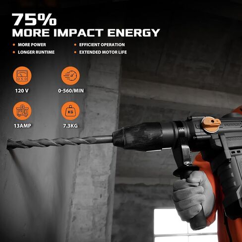 كسيبي مثقاب مطرقة دوارة 1-5/8 انش من اس دي اس ماكس، دعامة خرسانية 13 امبير (KBH 9-40) in Kuwait