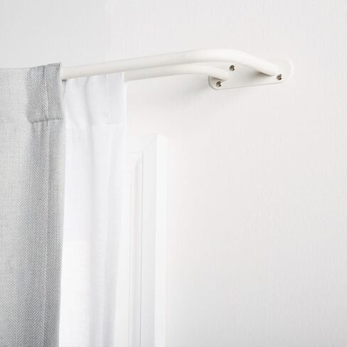 Exclusive Home Curtains - ER1028-06 66120 Fetter Wrap Around Double Curtain Rod, 66"-120", Matte Black in Kuwait