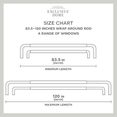 Exclusive Home Curtains - ER1028-06 66120 Fetter Wrap Around Double Curtain Rod, 66"-120", Matte Black in Kuwait