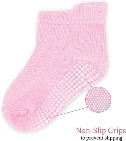 Rising Star Baby Socks 6-12 Months 12-24 Months Toddler Socks Non Slip Grip Ankle Socks for Kids Infant Boys & Little Girls in Saudi Arabia