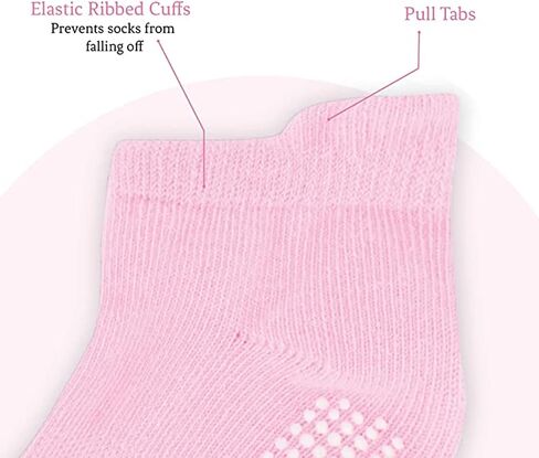 Rising Star Baby Socks 6-12 Months 12-24 Months Toddler Socks Non Slip Grip Ankle Socks for Kids Infant Boys & Little Girls in Saudi Arabia