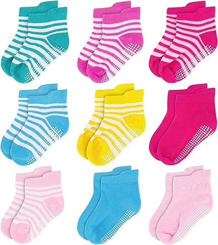 Rising Star Baby Socks 6-12 Months 12-24 Months Toddler Socks Non Slip Grip Ankle Socks for Kids Infant Boys & Little Girls in Saudi Arabia