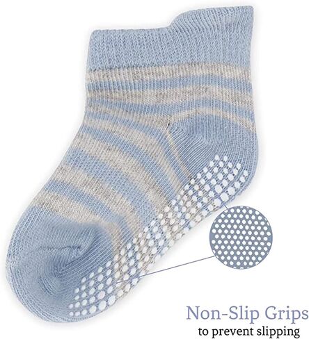 Rising Star Baby Socks 6-12 Months 12-24 Months Toddler Socks Non Slip Grip Ankle Socks for Kids Infant Boys & Little Girls in Saudi Arabia