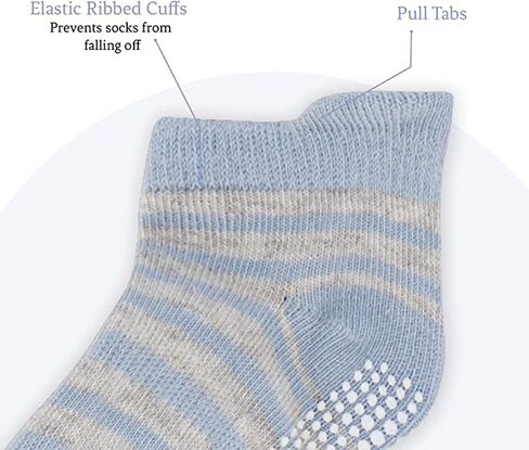 Rising Star Baby Socks 6-12 Months 12-24 Months Toddler Socks Non Slip Grip Ankle Socks for Kids Infant Boys & Little Girls in Saudi Arabia