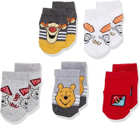 WINNIE THE POOH Baby 5 Pack Shorty Socks in Kuwait