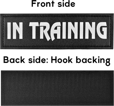 4 Pcs DO NOT PET Dog Harness Patches with Hook Backing, in Training Patch Tactical Dog in Training Harness, Reflective and Removable Tags (6.2 X 1.9) Inch in Kuwait