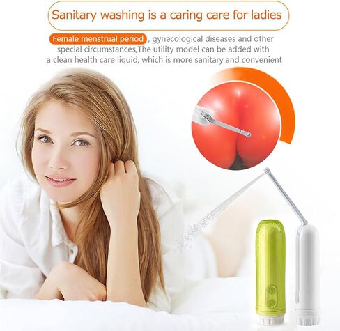 ALLOMN Portable Bidet, Mini Travel Handheld Bidet Sprayer, 140ml Electric Bidet Device with 180° Rotary Foldable Nozzle for Personal Hygiene Cleaning, Soothing Postpartum Care in Kuwait