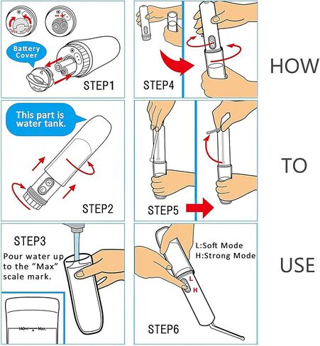 ALLOMN Portable Bidet, Mini Travel Handheld Bidet Sprayer, 140ml Electric Bidet Device with 180° Rotary Foldable Nozzle for Personal Hygiene Cleaning, Soothing Postpartum Care in Kuwait
