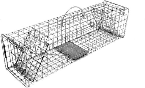 مصيدة توماهوك الحية - موديل 104 - مصيدة حية صلبة من السلسلة الأصلية مع بابين للمصيدة - 24 × 6 × 6 للحيوانات ذات الحجم السنجاب والفئران وفئران المسك in Kuwait