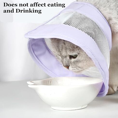 WDPAWS Cat Recovery Protective Cone Collar After Surgery-Soft Adjustable Waterproof Lightweight Elizabethan Collar to Prevent Cats from Touching Stitches, Wounds and Rashes (L Pink) in Kuwait