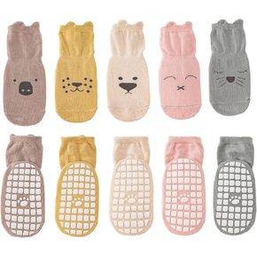 CSXYZWK 5Pairs Toddler Non Slip Socks,Winter Warm Socks Baby Sock for Girls Boys Kids Newborns Infant Socks with Grippers in Saudi Arabia