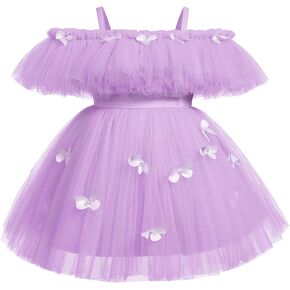Toddler Baby Flower Girls Sequins Bowknot High Low Tutu Dress Petal Lace Princess Pageant Wedding Birthday Party Formal Gown
