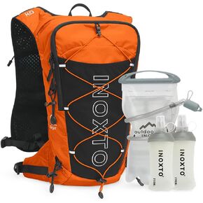 حقيبة ظهر INOXTO Hydration Pack، حقيبة ظهر مائية مع مثانة مياه مقاومة للتسرب سعة 2 لتر، سترة ترطيب للجري للرجال، حقيبة نهارية لركوب الدراجات النارية والتسلق والجري