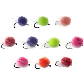 BASSDASH Fly Fishing Wet Flies Streamers Nuke Eggs for Trout Steelhead Salmon Fishing, Fly Lure Kit with Box in Kuwait