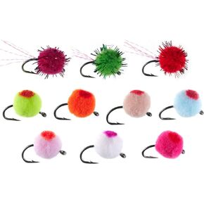 BASSDASH Fly Fishing Wet Flies Streamers Nuke Eggs for Trout Steelhead Salmon Fishing, Fly Lure Kit with Box