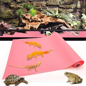 Bearded Dragon Tank Accessories Reptile Tank Accessories Leopard Gecko Tortoise Habitat Accessories Reptile Terrarium Carpet Substrate for Non-adhesive Reptile Habitat Bedding（pink 79inch） (Green) in Kuwait