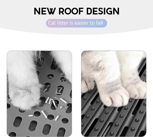 صندوق فضلات القطط قابل للطي مع غطاء، وعاء فضلات القطط كيتي مغلق بالكامل ومضاد للتناثر مع مقبض، نونية كبيرة للقطط، مدخل أمامي، مخرج علوي، مرحاض القطط من نوع الدرج، سهل التنظيف بمغرفة فضلات القطط الأنيقة in Kuwait