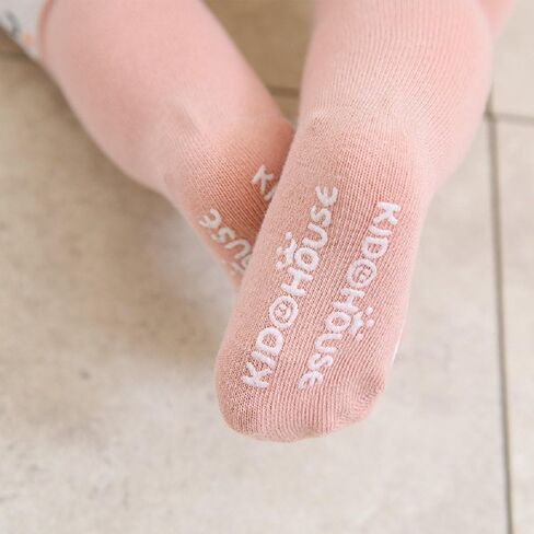 8 Pairs Baby Toddler Knee High Non Skid Socks with Grips for Girls and Boys in Saudi Arabia