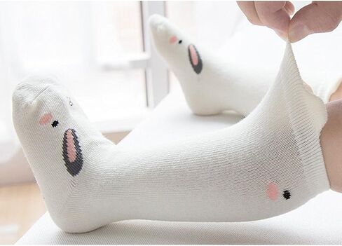 8 Pairs Baby Toddler Knee High Non Skid Socks with Grips for Girls and Boys in Saudi Arabia