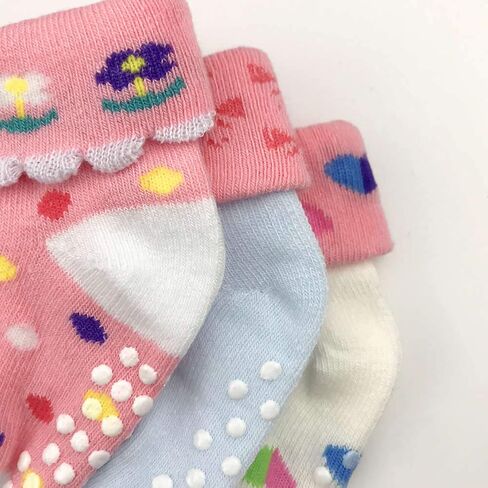 جوارب WAFUNNE للفتيات الصغيرات للأطفال الرضع مع مقابض قطنية مضادة للانزلاق in Kuwait