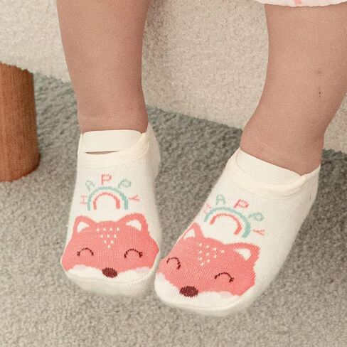 Zumou Baby Non Skid Anti Slip Socks Grip for Toddler Girls Boys Slipper 0-36 Months 6 Pairs in Saudi Arabia