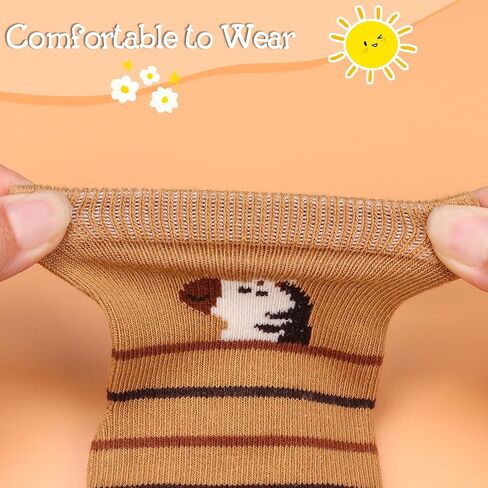 FWUNYVN 5 Pairs Toddler Non Slip Socks, Cotton Baby Socks with Grippers, Cute Socks for Boy Girl Infant Kids in Saudi Arabia