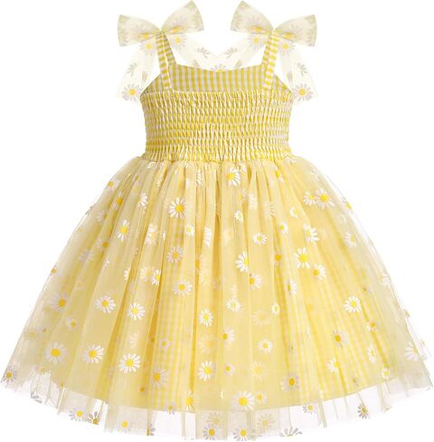 AWIBMK Baby Girls 1st Birthday Outfit Star Sequins Tulle Dress Sleeveless Bowknot Decor Princess Party Cake Smash Clothe in Saudi Arabia