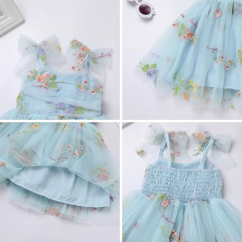 AWIBMK طفل الفتيات 1st عيد ميلاد الزي ستار الترتر تول فستان بلا أكمام Bowknot ديكور الأميرة حفلة كعكة سحق الملبس in Kuwait