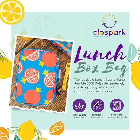 كلوسبارك للأطفال، صندوق غداء، حقيبة غداء، حقيبة غداء معزولة (أزرق) in Kuwait