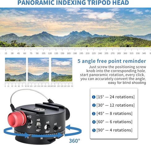 كافيكس راس جيمبال صغير PH-720B مع مشبك كيو ار ولوحة، دوار فهرسة للصور البانورامية 360 × 360 درجة in Kuwait