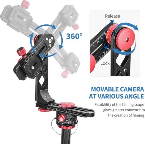 كافيكس راس جيمبال صغير PH-720B مع مشبك كيو ار ولوحة، دوار فهرسة للصور البانورامية 360 × 360 درجة in Kuwait