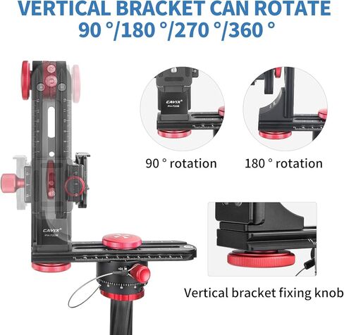 كافيكس راس جيمبال صغير PH-720B مع مشبك كيو ار ولوحة، دوار فهرسة للصور البانورامية 360 × 360 درجة in Kuwait
