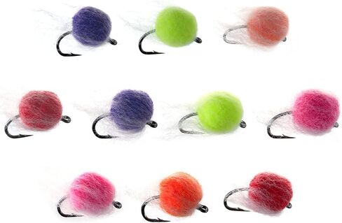 BASSDASH Fly Fishing Wet Flies Streamers Nuke Eggs for Trout Steelhead Salmon Fishing, Fly Lure Kit with Box in Kuwait