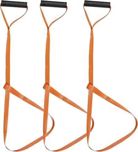 Locisne 3 Pcs Deer Drag and Harness, Length Adjustable Deer Pull Strap Non-Slip Handle Sturdy Rope Pulling Harness Deer Hunting Accessories for Deer Hunters Make Dragging Easy and Quick-Orange in Kuwait