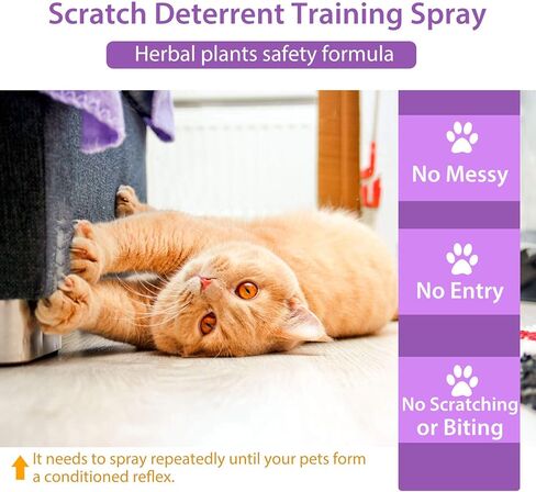 Inscape Data Cat Deterrent Spray, Cat Repellent Spray for Furniture & Plants, Effective Cat Deterrent Indoor & Outdoor for Pet Behavior Training, Keep Cats Off - Indoor & Outdoor Use in Kuwait