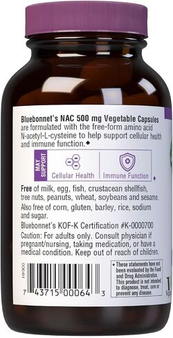 Bluebonnet NAC 500 mg Vitamin Capsules, 60 Count in Saudi Arabia