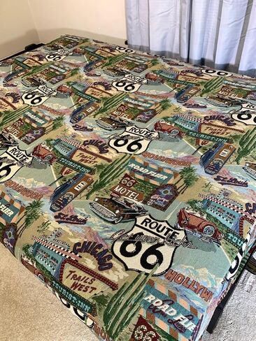 قم بتجديد مساحتك مع السحر القديم لغطاء الفوتون Route 66 الخاص بنا: الطراز الكلاسيكي يلتقي بالراحة! (الحجم الكامل) in Saudi Arabia