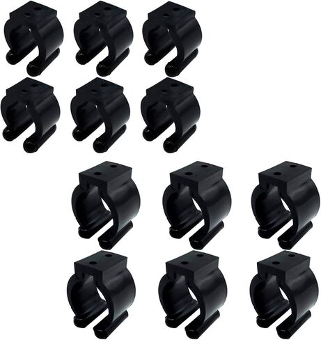 YSESOAI مجموعة من 12 حامل قضيب صيد السمك مشابك مطاطية سوداء (6 قطع في كل حجم), أسود, L in Kuwait