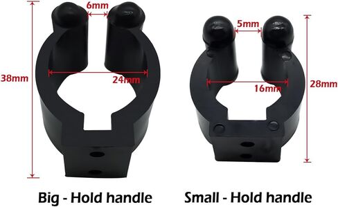 YSESOAI مجموعة من 12 حامل قضيب صيد السمك مشابك مطاطية سوداء (6 قطع في كل حجم), أسود, L in Kuwait