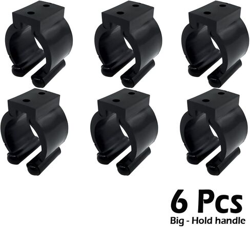 YSESOAI مجموعة من 12 حامل قضيب صيد السمك مشابك مطاطية سوداء (6 قطع في كل حجم), أسود, L in Kuwait