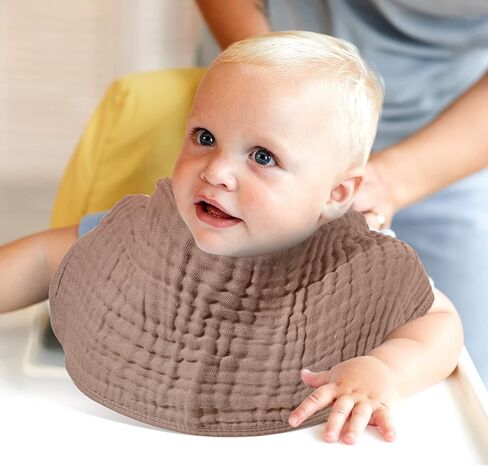 Remagr 8 Packs Muslin Burp Cloths Large 20" x 10", 6 Layers Unisex Baby Absorbent 100% Cotton Burp Rags Colorful Muslin Washcloths for Baby Plain Soft Cotton Cloth for Babies Girls Boys(Warm Colors) in Saudi Arabia