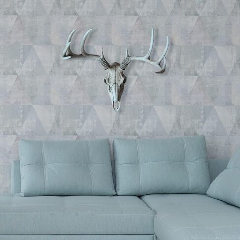DWK "Weathered Glory" Faux Taxidermy Hanging Wall Mounted Deer Head Skull | Rustic Farmhouse Decor | Mancave Wall Decor | Gifts for Hunters | Wall Hanging Decorations - 18L" in Saudi Arabia