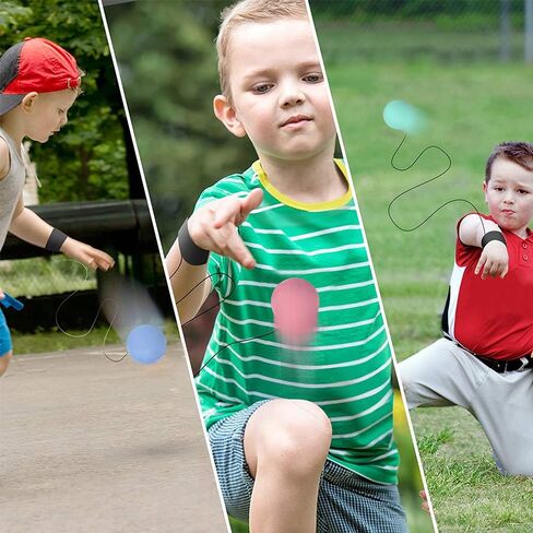 ArtCreativity 2.25 Inch Return Balls, Set of 4, Durable Foam String Attached Rebound Balls, Assorted Colors, Sports Toy Balls for Kids, Party Favors, Gift Idea for Boys and Girls in Saudi Arabia