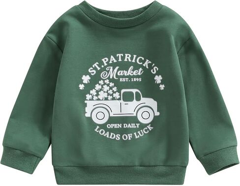 JLKGICF طفل رضيع فتاة صبي عيد الحب الزي لطيف إلكتروني طباعة البلوز Crewneck البلوز ملابس عيد الحب in Kuwait