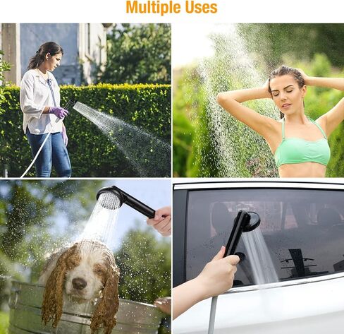 acetek دش محمول للتخييم، مضخة دش للتخييم في الهواء الطلق، مضخة دش قابلة لإعادة الشحن تعمل ببطارية دش محمولة تعمل بالطاقة للتخييم، والمشي لمسافات طويلة، وغسيل الشاطئ، والسفر، وتنظيف الحيوانات الأليفة، والري in Kuwait