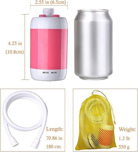 مطرقة حديدية محمولة، دش كهربائي، دش للتخييم مع صمام إغلاق رأس الدش in Kuwait