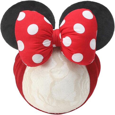 غطاء رأس لآذان الفأر من جياهانغ مع قوس منقط بالترتر، عصابة شعر عمامة مخملية واسعة، أغطية رأس تنكرية، عصابة رأس على شكل فيونكة للشعر للأطفال الصغار، والأطفال، مستلزمات الحفلات in Kuwait